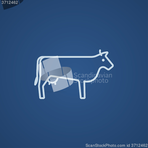 Image of Cow line icon.