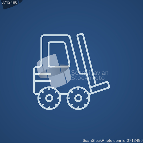 Image of Forklift line icon.