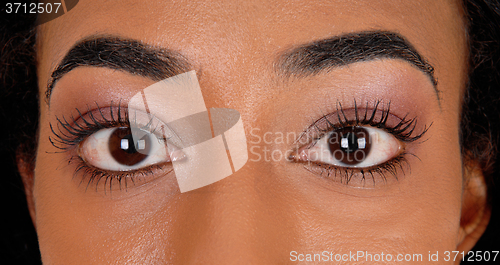 Image of Big eye\'s of an African American teenager.