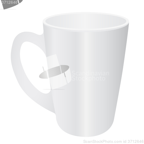 Image of Cassic white cup on white background. illustration.