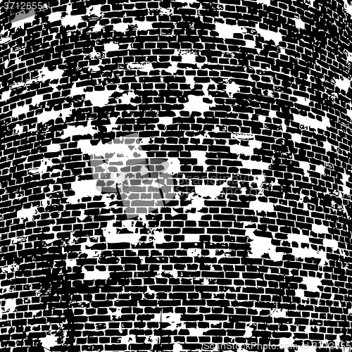 Image of Brick wall of the house, with lines  laying  solution. 