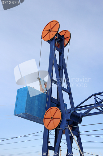 Image of Detail of the arm of a big jib crane