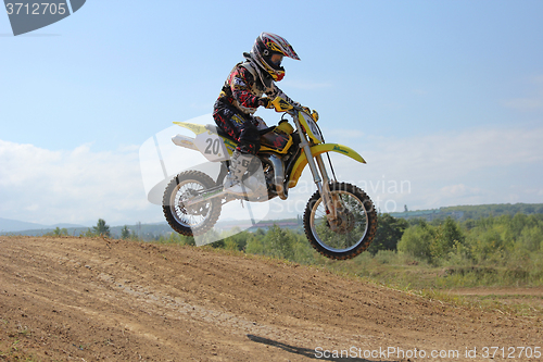 Image of ARSENYEV, RUSSIA - AUG 30: Rider participates in the  round of t