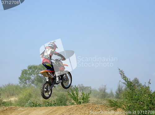 Image of ARSENYEV, RUSSIA - AUG 30: Rider participates in the  round of t