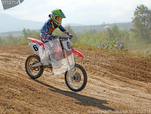 Image of ARSENYEV, RUSSIA - AUG 30: Rider participates in the  round of t