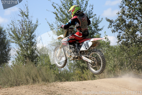 Image of ARSENYEV, RUSSIA - AUG 30: Rider participates in the  round of t