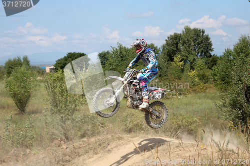 Image of ARSENYEV, RUSSIA - AUG 30: Rider participates in the  round of t