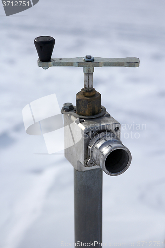 Image of Faucet control water flow on a white background