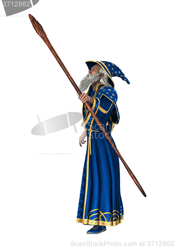 Image of Fantasy Wizard on White