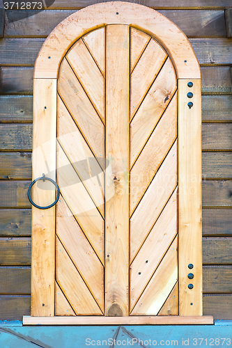 Image of Old wooden door. Decoration.