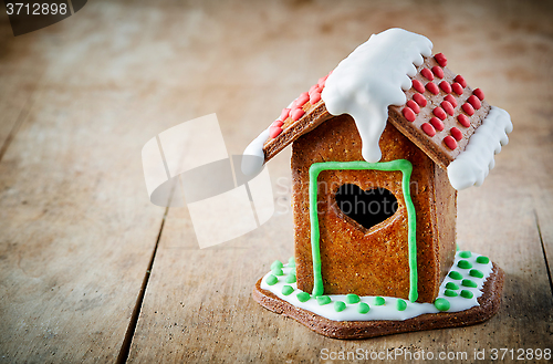 Image of homemade gingerbread house