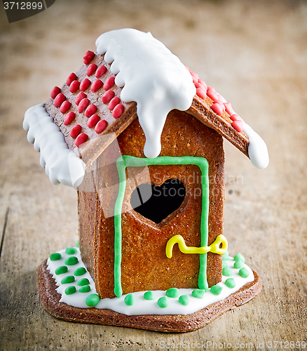 Image of homemade gingerbread house