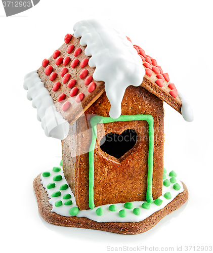 Image of homemade gingerbread house