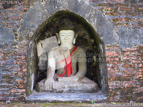 Image of Buddha image in Mrauk U, Myanmar