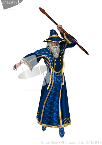 Image of Fantasy Wizard on White