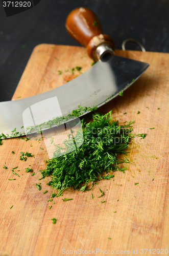 Image of Chopping fresh dill