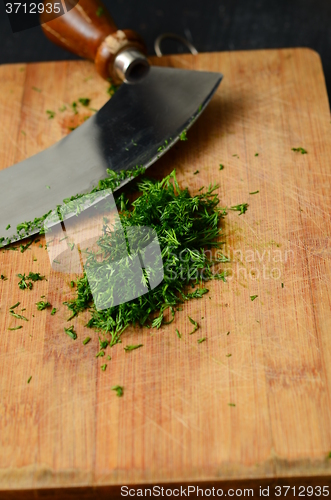 Image of Chopping fresh dill