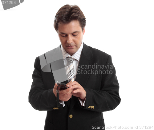 Image of Businessman making phone call