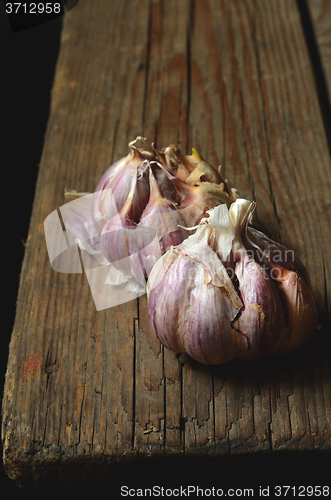 Image of  raw pink garlic 