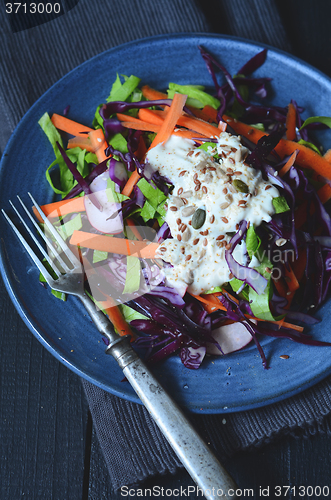 Image of Fresh salad with chopped vegetables