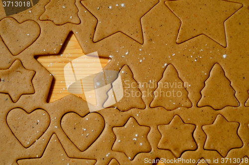 Image of Baking ingredients for Christmas cookies