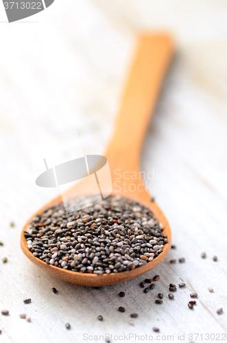 Image of raw organic chia seeds