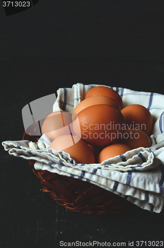 Image of Chicken eggs on the table