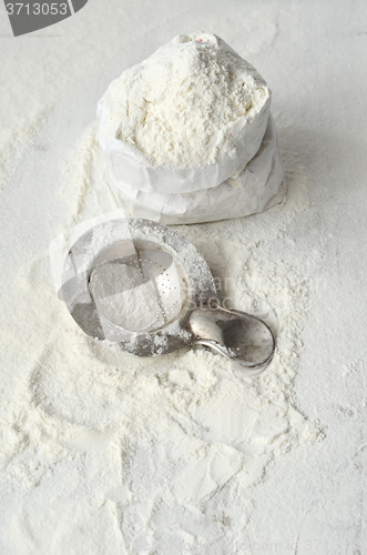 Image of Wheat flour on the table
