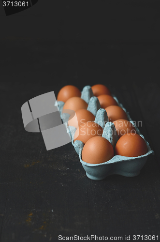 Image of Chicken eggs on the table