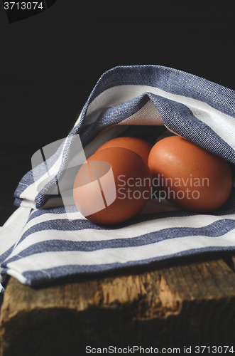 Image of Chicken eggs on the table