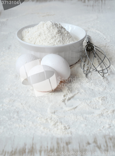 Image of baking ingredients on a table