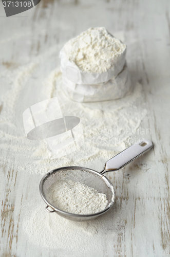 Image of Wheat flour on the table