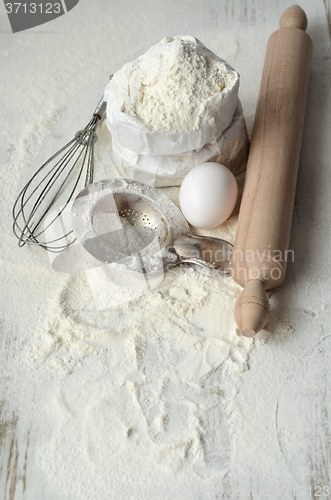 Image of baking ingredients on a table