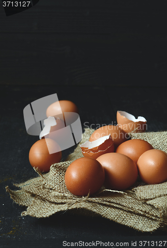 Image of Chicken eggs on the table