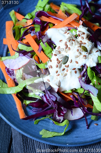 Image of Fresh salad with chopped vegetables