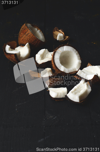 Image of close up of coconut