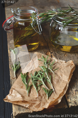 Image of Fresh rosemary and olive oil