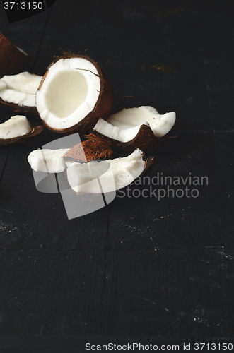 Image of close up of coconut