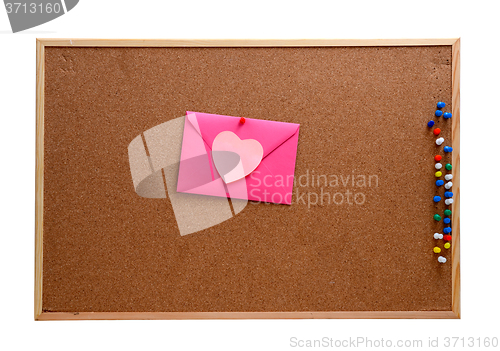 Image of Heart shaped paper notes with envelope 