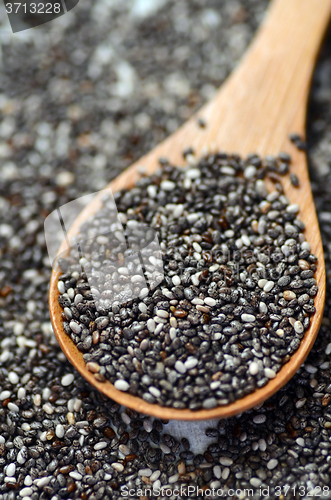 Image of raw organic chia seeds