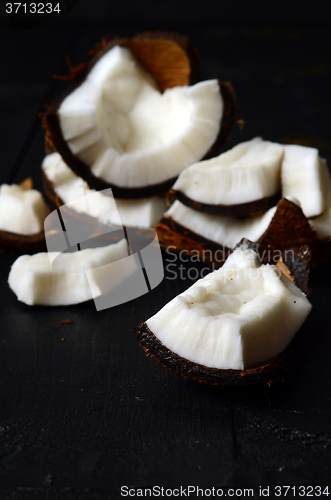 Image of close up of coconut