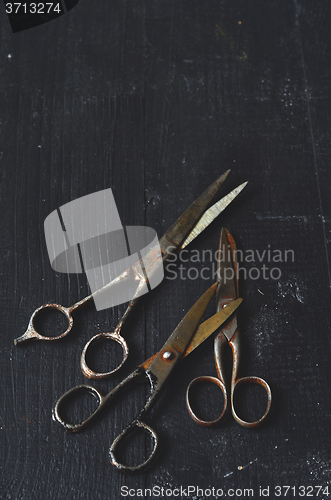 Image of Old rusty scissors 