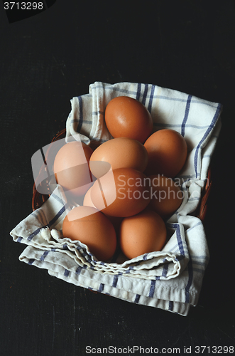 Image of Chicken eggs on the table