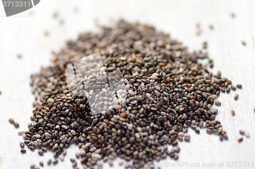 Image of raw organic chia seeds