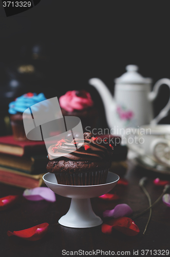 Image of  Cupcake with Mini-Hearts 