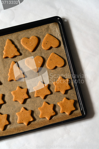 Image of Baking ingredients for Christmas cookies