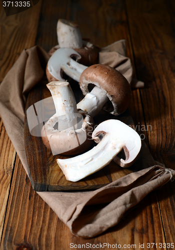 Image of Brown champignon mushrooms