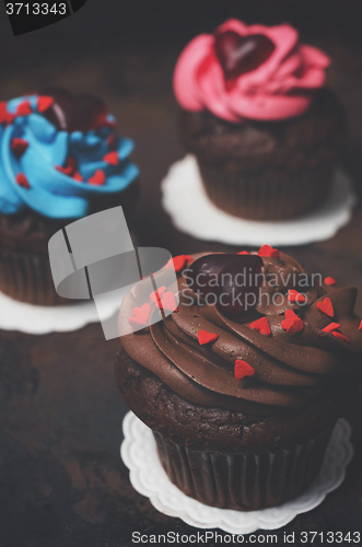 Image of  Cupcake with Mini-Hearts 