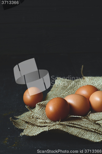 Image of Chicken eggs on the table