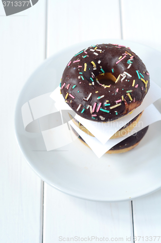 Image of Group of glazed donuts